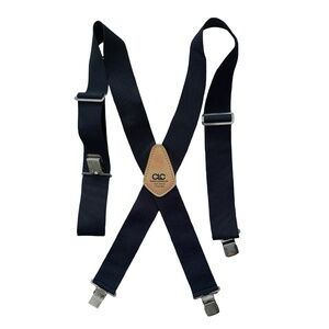 Custom Leather Craft CLC Work Gear Black Tool Belt Suspenders Elastic Adjustable